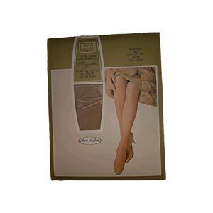 Vintage Sears Cling-alon Mesh Knit Tall Sz B  Seamless Stretch Nylon Hosiery